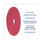 Load image into Gallery viewer, Buffing Floor Pads, 19" Diameter, Red, 5/carton