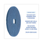 Load image into Gallery viewer, Scrubbing Floor Pads, 20" Diameter, Blue, 5/carton