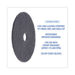 Load image into Gallery viewer, High Performance Stripping Floor Pads, 20" Diameter, Black, 5/carton