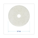 Load image into Gallery viewer, Natural Burnishing Floor Pads, 20" Diameter, White, 5/carton