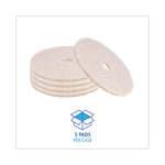 Load image into Gallery viewer, Natural Hog Hair Burnishing Floor Pads, 20" Diameter, Tan, 5/carton