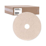 Load image into Gallery viewer, Natural Hog Hair Burnishing Floor Pads, 20" Diameter, Tan, 5/carton