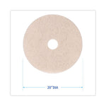 Load image into Gallery viewer, Natural Hog Hair Burnishing Floor Pads, 20" Diameter, Tan, 5/carton