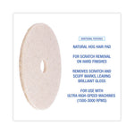 Load image into Gallery viewer, Natural Hog Hair Burnishing Floor Pads, 20" Diameter, Tan, 5/carton