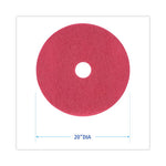 Load image into Gallery viewer, Buffing Floor Pads, 20" Diameter, Red, 5/carton
