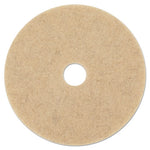Load image into Gallery viewer, Natural Hog Hair Burnishing Floor Pads, 21" Diameter, Tan, 5/carton