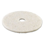 Load image into Gallery viewer, Natural Burnishing Floor Pads, 24" Diameter, White, 5/carton