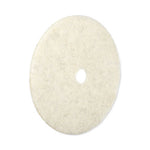 Load image into Gallery viewer, Natural Burnishing Floor Pads, 27" Diameter, White, 5/carton