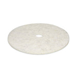 Load image into Gallery viewer, Natural Burnishing Floor Pads, 27" Diameter, White, 5/carton