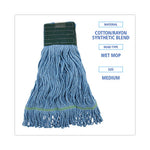 Load image into Gallery viewer, Mop Head, Premium Standard Head, Cotton/rayon Fiber, Medium, Blue, 12/carton