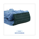Load image into Gallery viewer, Mop Head, Premium Standard Head, Cotton/rayon Fiber, Medium, Blue, 12/carton