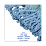 Load image into Gallery viewer, Mop Head, Premium Standard Head, Cotton/rayon Fiber, Medium, Blue, 12/carton