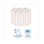Load image into Gallery viewer, High-density Can Liners, 45 Gal, 10 Mic, 40" X 46", Natural, 25 Bags/roll, 10 Rolls/carton