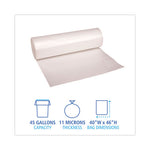 Load image into Gallery viewer, High-density Can Liners, 45 Gal, 11 Mic, 40" X 46", Natural, 25 Bags/roll, 10 Rolls/carton