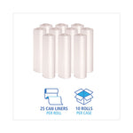 Load image into Gallery viewer, High-density Can Liners, 45 Gal, 11 Mic, 40" X 46", Natural, 25 Bags/roll, 10 Rolls/carton