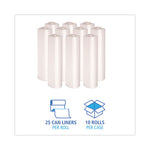 Load image into Gallery viewer, High-density Can Liners, 45 Gal, 13 Mic, 40" X 46", Natural, 25 Bags/roll, 10 Rolls/carton