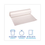 Load image into Gallery viewer, High-density Can Liners, 45 Gal, 13 Mic, 40" X 46", Natural, 25 Bags/roll, 10 Rolls/carton