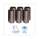 Load image into Gallery viewer, High-density Can Liners, 45 Gal, 19 Mic, 40" X 46", Black, 25 Bags/roll, 6 Rolls/carton