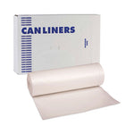 Load image into Gallery viewer, High-density Can Liners, 45 Gal, 19 Mic, 40" X 46", Natural, 25 Bags/roll, 6 Rolls/carton