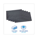 Load image into Gallery viewer, Linear Low Density Industrial Can Liners, 45 Gal, 1.1 Mil, 40 X 46, Gray, 100/carton
