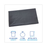 Load image into Gallery viewer, Linear Low Density Industrial Can Liners, 45 Gal, 1.1 Mil, 40 X 46, Gray, 100/carton