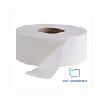Load image into Gallery viewer, Jumbo Roll Bathroom Tissue, Septic Safe, 2-ply, White, 3.4" X 1,000 Ft, 12 Rolls/carton