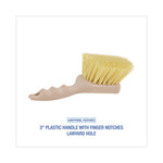 Load image into Gallery viewer, Utility Brush, Cream Polypropylene Bristles, 5.5 Brush, 3" Tan Plastic Handle