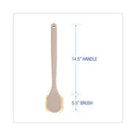 Load image into Gallery viewer, Utility Brush, Cream Polypropylene Bristles, 5.5 Brush, 14.5" Tan Plastic Handle