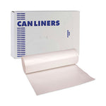 Load image into Gallery viewer, High-density Can Liners, 56 Gal, 19 Mic, 43" X 47", Natural, 25 Bags/roll, 6 Rolls/carton