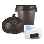 Load image into Gallery viewer, Low-density Waste Can Liners, 56 Gal, 0.6 Mil, 43" X 47", Black, 25 Bags/roll, 4 Rolls/carton