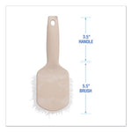 Load image into Gallery viewer, Utility Brush, Cream Nylon Bristles, 5.5" Brush, 3.5" Tan Plastic Handle