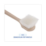 Load image into Gallery viewer, Utility Brush, Cream Nylon Bristles, 5.5" Brush, 14.5" Tan Plastic Handle