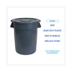 Load image into Gallery viewer, Round Waste Receptacle, 44 Gal, Plastic, Gray