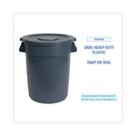 Load image into Gallery viewer, Lids For 44 Gal Waste Receptacles, Flat-top, Round, Plastic Gray