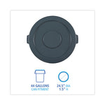 Load image into Gallery viewer, Lids For 44 Gal Waste Receptacles, Flat-top, Round, Plastic Gray
