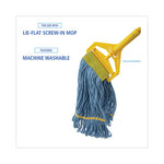 Load image into Gallery viewer, Super Loop Wet Mop Head, Cotton/synthetic Fiber, 5" Headband, Small Size, Blue, 12/carton
