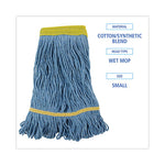 Load image into Gallery viewer, Super Loop Wet Mop Head, Cotton/synthetic Fiber, 5" Headband, Small Size, Blue, 12/carton