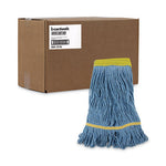 Load image into Gallery viewer, Super Loop Wet Mop Head, Cotton/synthetic Fiber, 5" Headband, Small Size, Blue, 12/carton