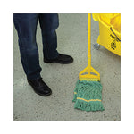 Load image into Gallery viewer, Super Loop Wet Mop Head, Cotton/synthetic Fiber, 5" Headband, Small Size, Green, 12/carton