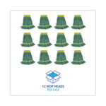 Load image into Gallery viewer, Super Loop Wet Mop Head, Cotton/synthetic Fiber, 5" Headband, Small Size, Green, 12/carton