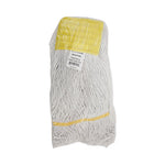 Load image into Gallery viewer, Super Loop Wet Mop Head, Cotton/synthetic Fiber, 5" Headband, Small Size, White, 12/carton