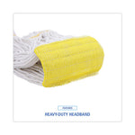 Load image into Gallery viewer, Super Loop Wet Mop Head, Cotton/synthetic Fiber, 5" Headband, Small Size, White, 12/carton