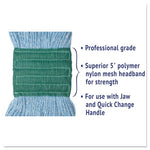 Load image into Gallery viewer, Super Loop Wet Mop Head, Cotton/synthetic Fiber, 5" Headband, Medium Size, Blue, 12/carton
