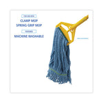 Load image into Gallery viewer, Super Loop Wet Mop Head, Cotton/synthetic Fiber, 1" Headband, Medium Size, Blue, 12/carton