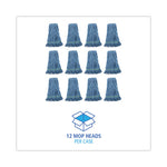 Load image into Gallery viewer, Super Loop Wet Mop Head, Cotton/synthetic Fiber, 1" Headband, Medium Size, Blue, 12/carton