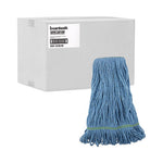 Load image into Gallery viewer, Super Loop Wet Mop Head, Cotton/synthetic Fiber, 1" Headband, Medium Size, Blue, 12/carton