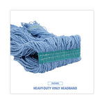 Load image into Gallery viewer, Super Loop Wet Mop Head, Cotton/synthetic Fiber, 1" Headband, Medium Size, Blue, 12/carton