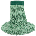 Load image into Gallery viewer, Super Loop Wet Mop Head, Cotton/synthetic Fiber, 5" Headband, Medium Size, Green