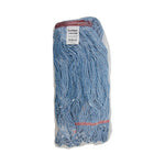 Load image into Gallery viewer, Super Loop Wet Mop Head, Cotton/synthetic Fiber, 1" Headband, Large Size, Blue, 12/carton