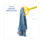 Load image into Gallery viewer, Super Loop Wet Mop Head, Cotton/synthetic Fiber, 1" Headband, Large Size, Blue, 12/carton
